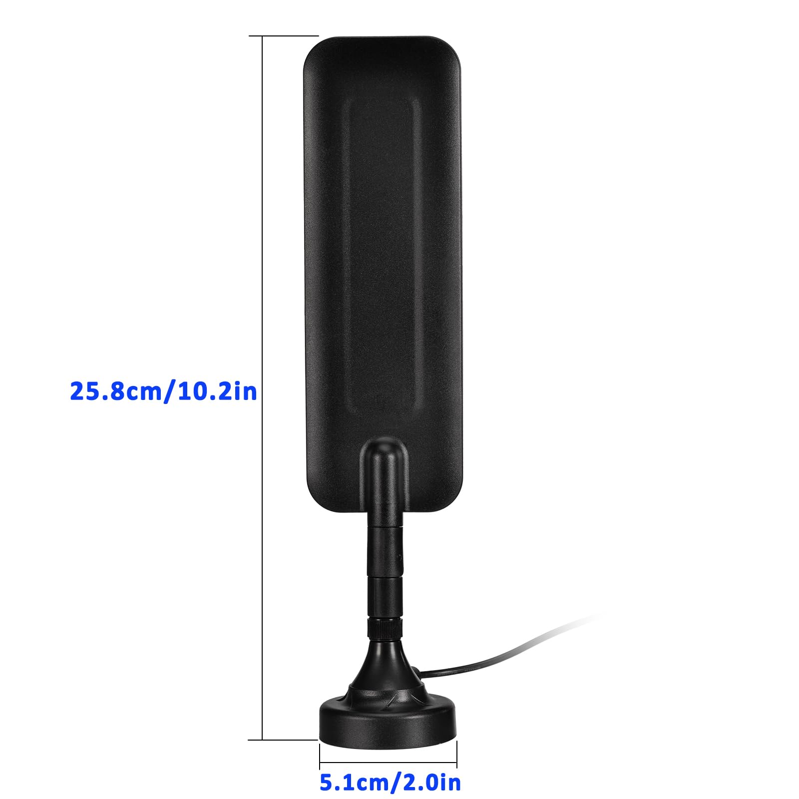 Eightwood 4G Lte Dipole Antenna Sma Male Antenna Magnetic Base Compatible With 4G Lte Router Hotspot Modem Industrial Cellular I