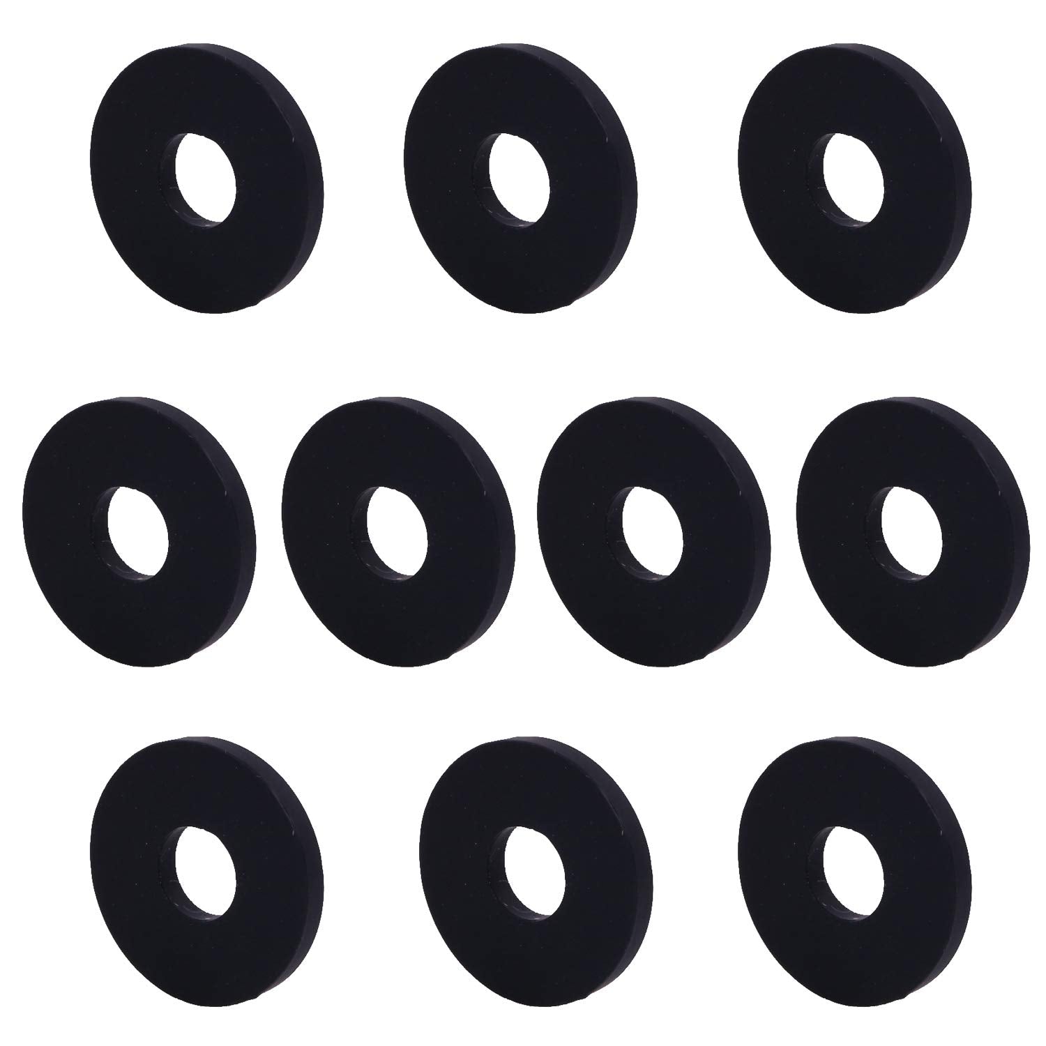 10 Pieces Guitar Strap Locks Rubber Guitar Strap Blocks Guitar Strap Button, Black