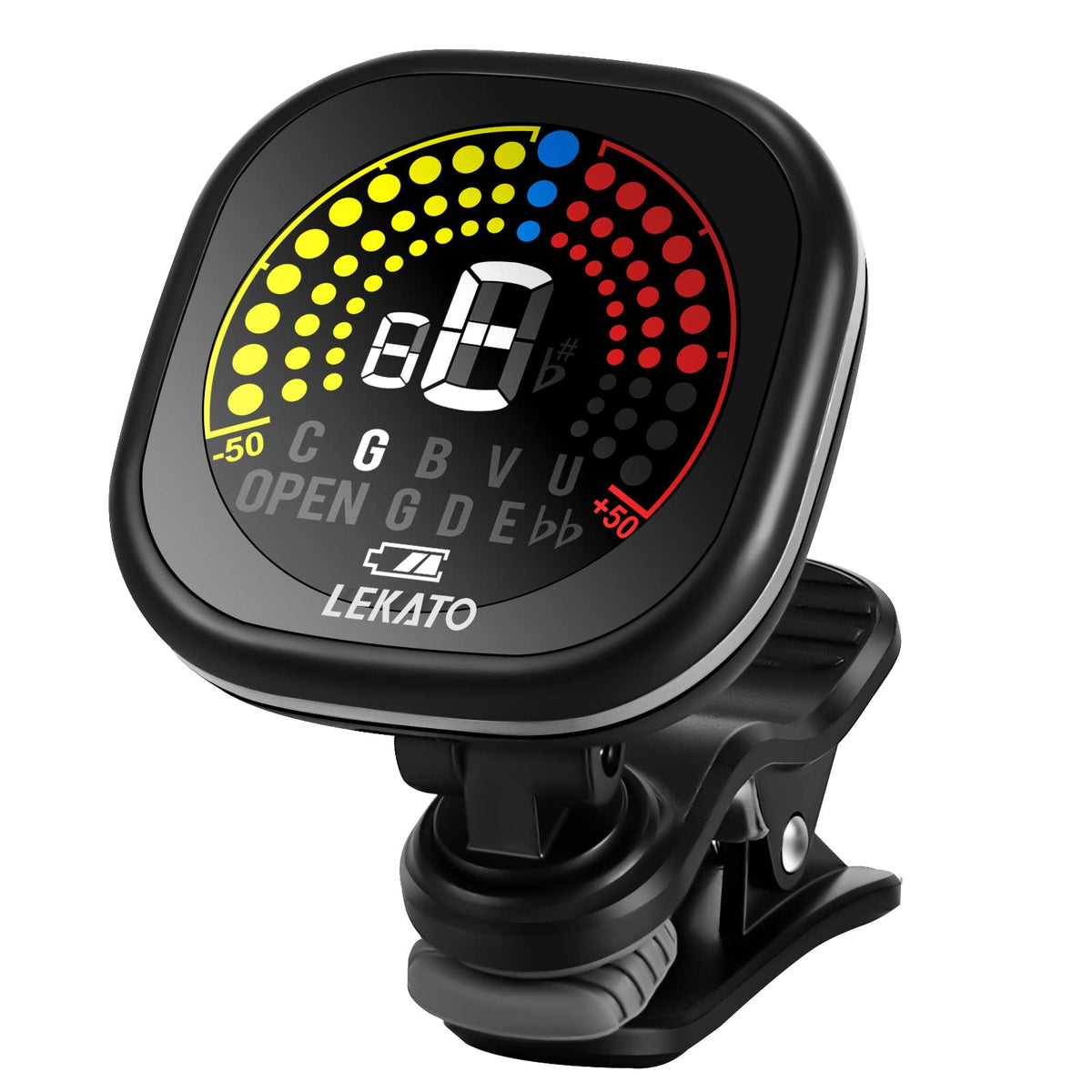 Guitar Tuner Rechargeable, Tuner Clip On For Guitar, Bass, Ukulele,Violin & Chromatic Tuning Modes, Fast Accuratie Tuning, Super