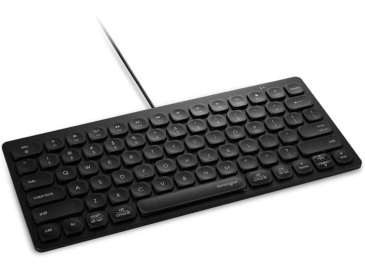 Kensington Compact USB-C Keyboard for iPad, Mac OS, Windows, Chromebooks (K75506US), Black