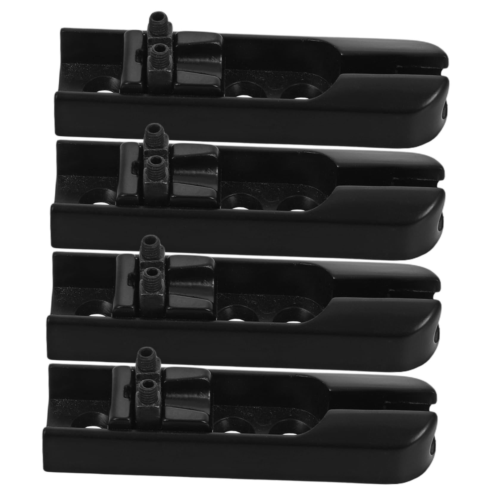 Joinpaya 4Pcs Black Bass Single Bridge Set String Electric Bass Durable Saddle Bridges For Enhanced Sound And Performance With S