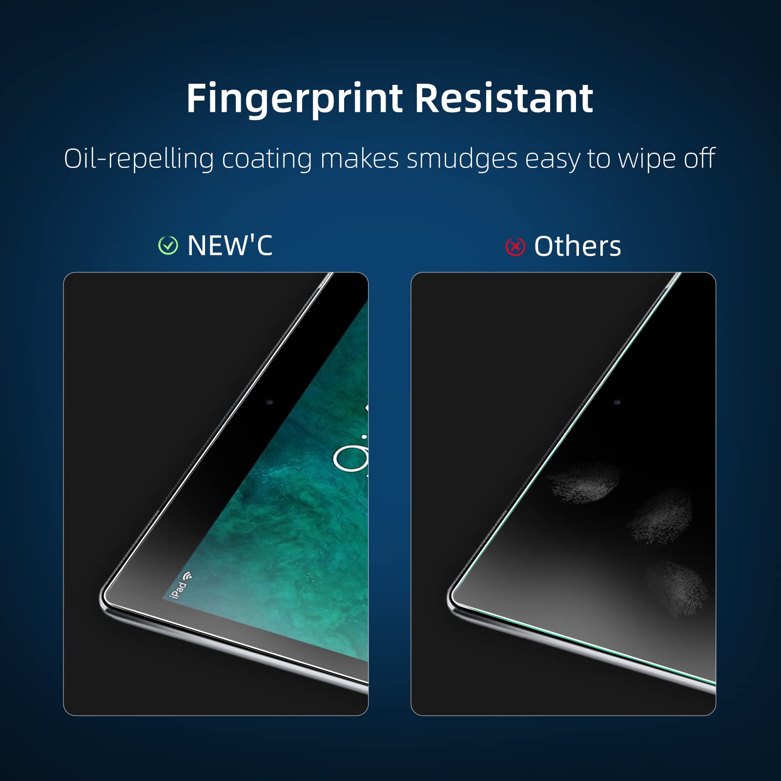 New'C 2 Pack Designed For Ipad 9.7 Inch (2018/2017,6Th/5Th Generation),Ipad Air 1,Ipad Air 2,Ipad Pro 9.7 Inch Screen Protector