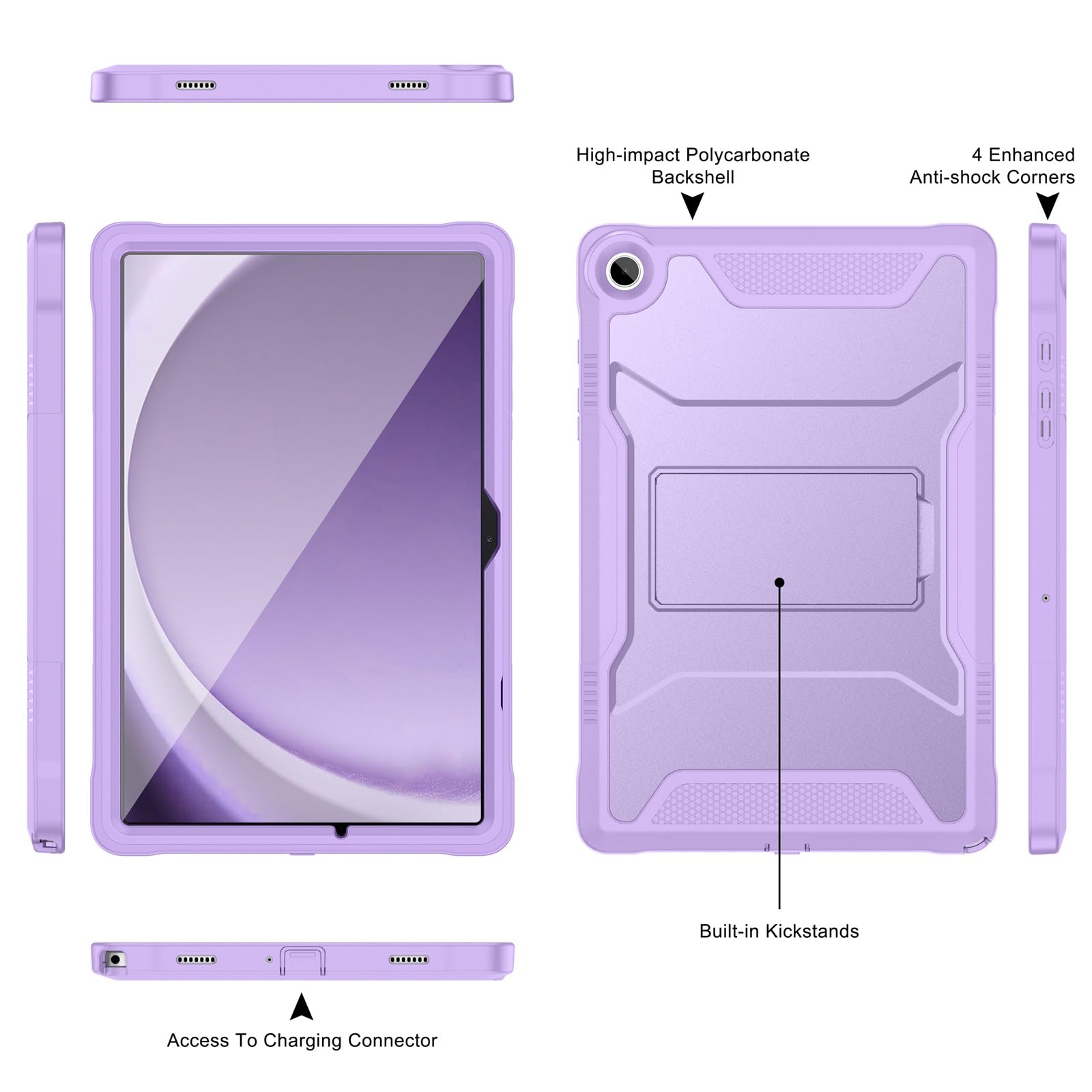 Soke Case For Samsung Galaxy Tab A9 Plus 2023, With Built In Kickstand, Rugged Shockproof Protective Cover For Galaxy Tab A9+ 11