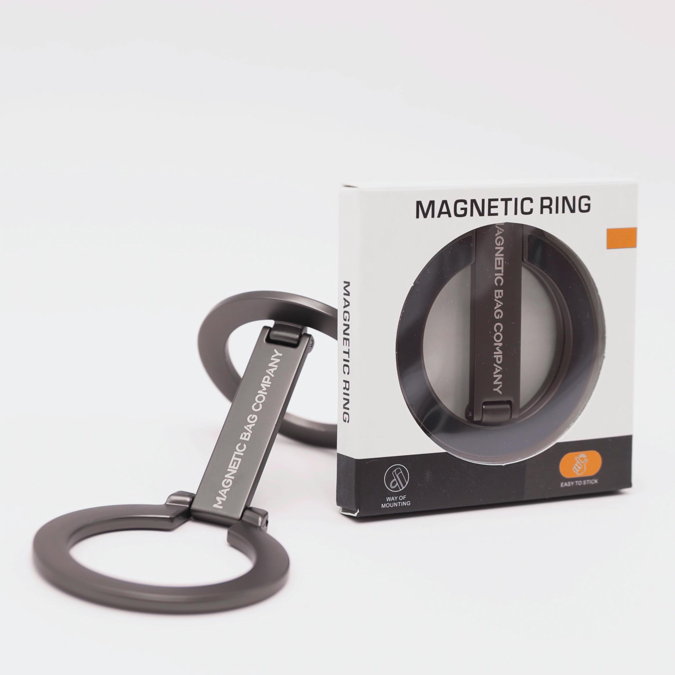 Magnetic Bag Company - Double Magnetic Ring Phone Holder, Compatible With Magsafe, Dual-Sided Mount For Iphone 16/15/14/13/12 Se