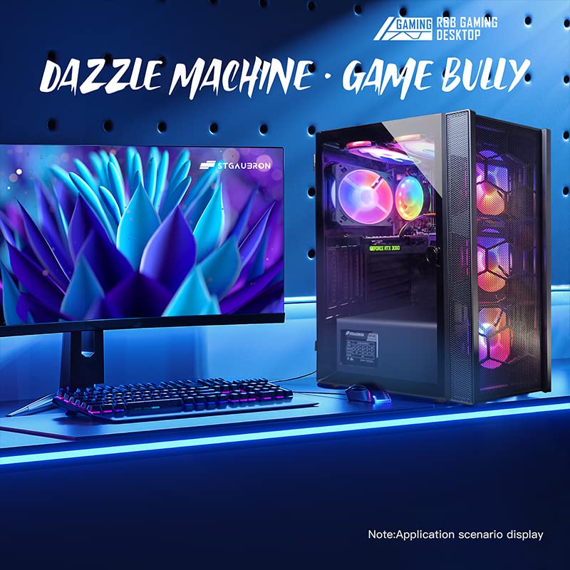 Stgaubron Gaming Pc Desktop Computer, Intel Core I7 Up To 3.9G, Geforce Rtx 3060 12G, 32Gb Ram, 1Tb Ssd, Wifi, Bt 5.0, Rgb Fan X