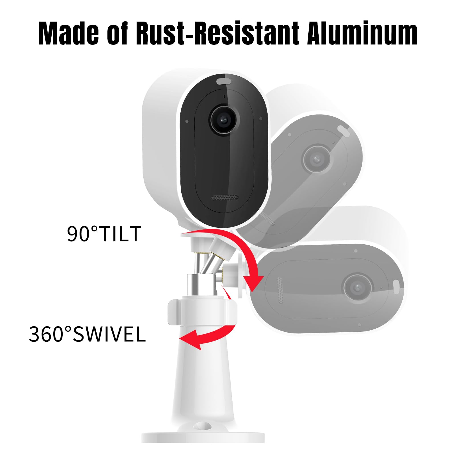 3 Pack Security Camera Wall Mount For Arlo Pro, Arlo Pro 2, Arlo Ultra, Arlo Pro 3, Arlo Essential Spotlight Camera, Adjustable Security Indoor/Outdoor Mounting Bracket