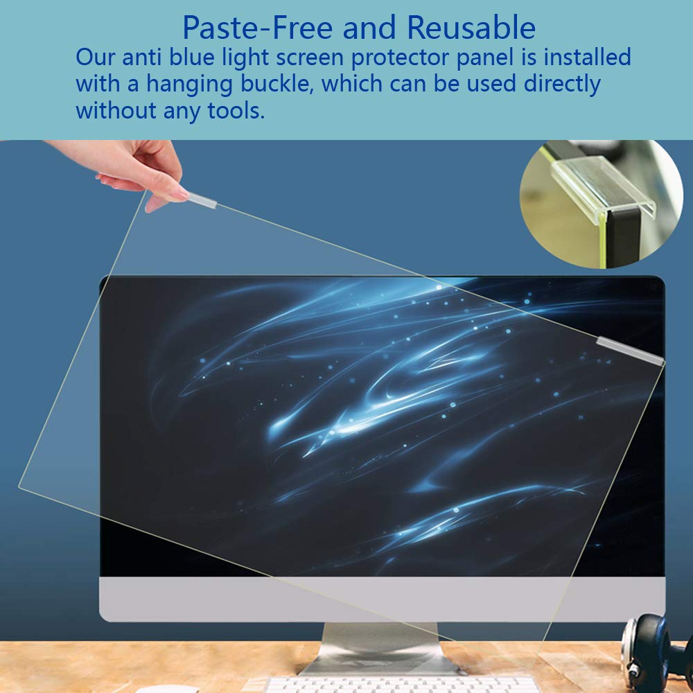 Blue Light Screen Protector For 23, 23.6, 23.8, 24 Inch Diagonal Led Pc Monitor, Scratch Resistant Computer Screen Blue Light Bl