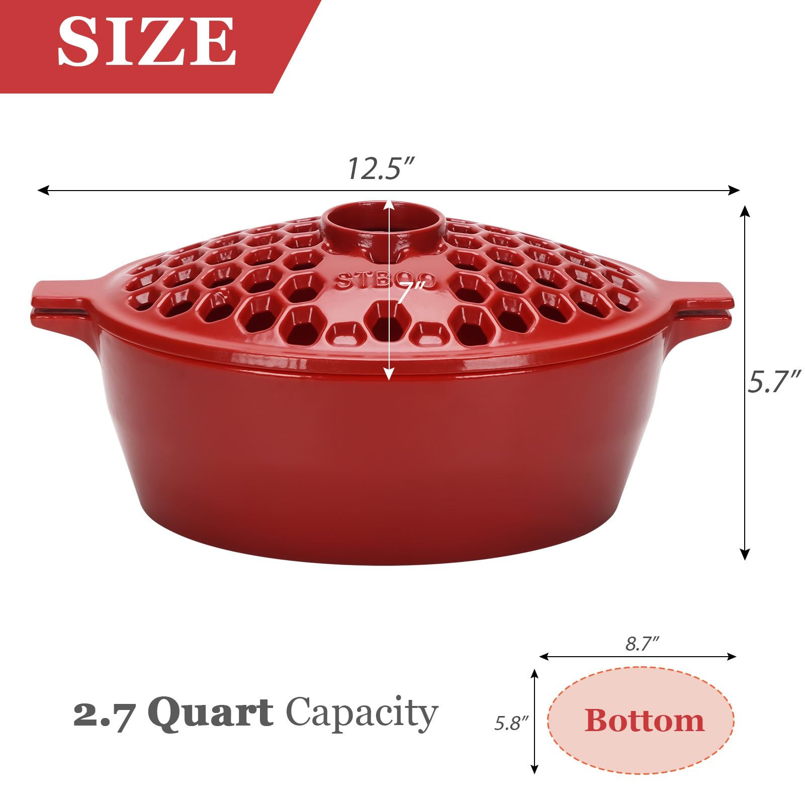 Stboo Wood Stove Steamer: Cast Iron Fireplace Humidifier | Indoor Pot For Home Heating | Bowl Fireplace Stove Covers Accessories