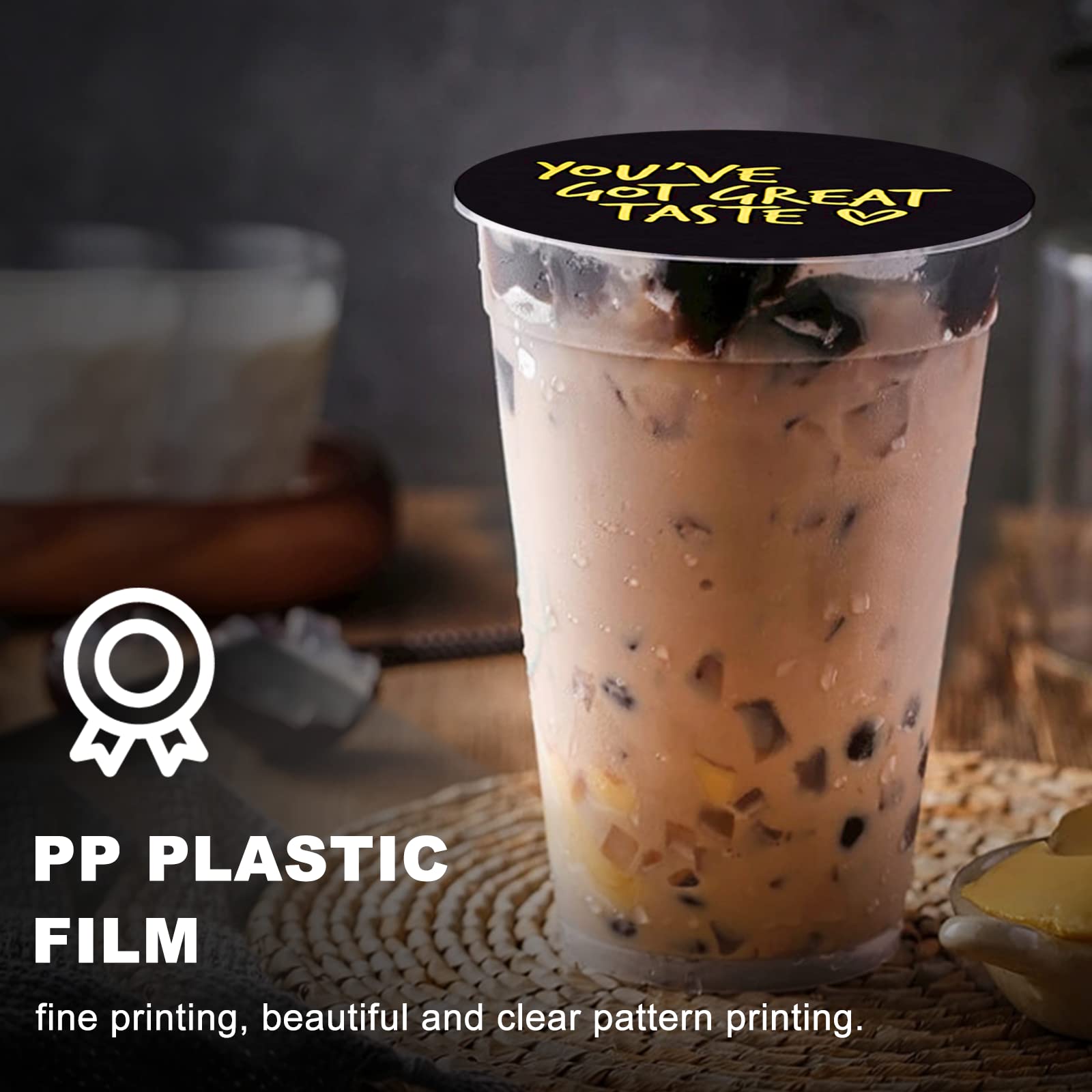 Jiawanshun Tea Cup Sealer Film Roll Cup Sealing Film Pp Plastic Sealing Film 3000Pcs Roll For Plastic Cup 90 105Mm (3.55''  4'')