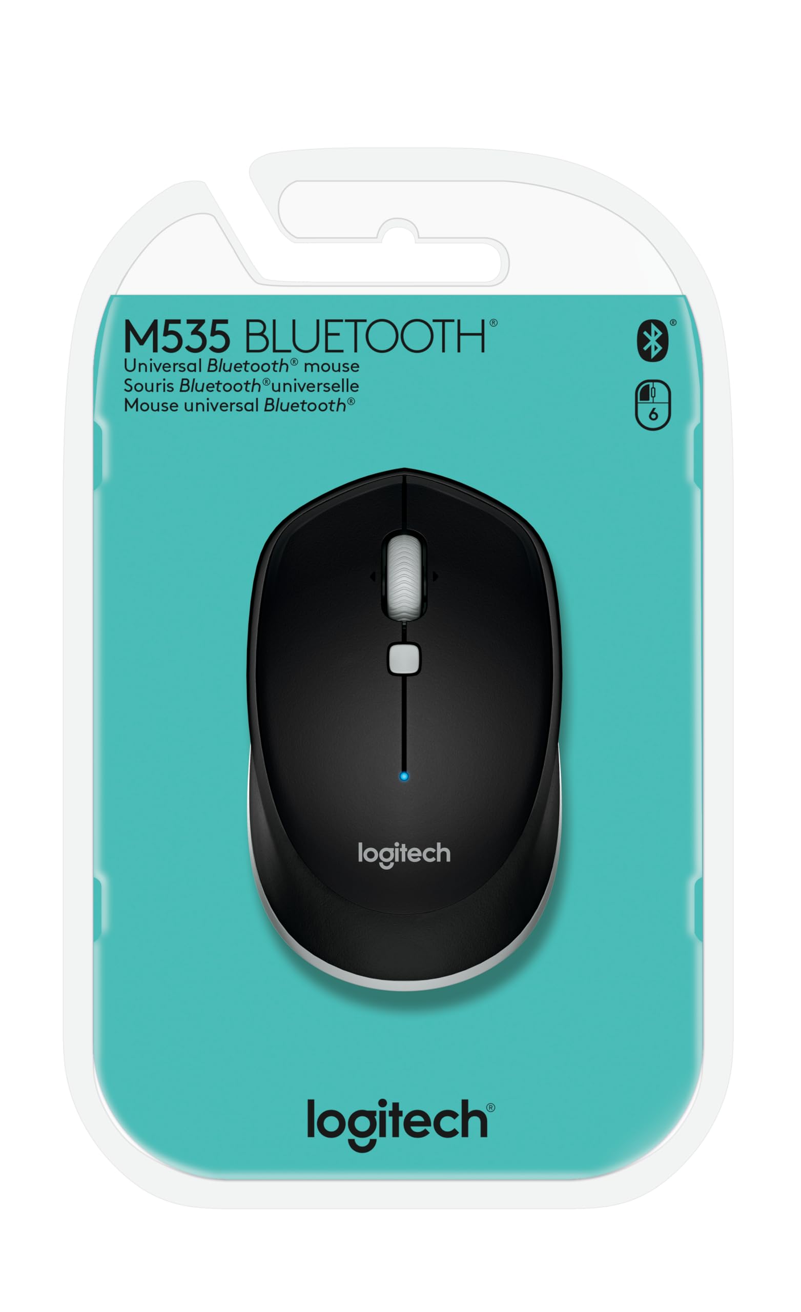 Logitech M535 Bluetooth Mouse, Gray - Black, Discontinued