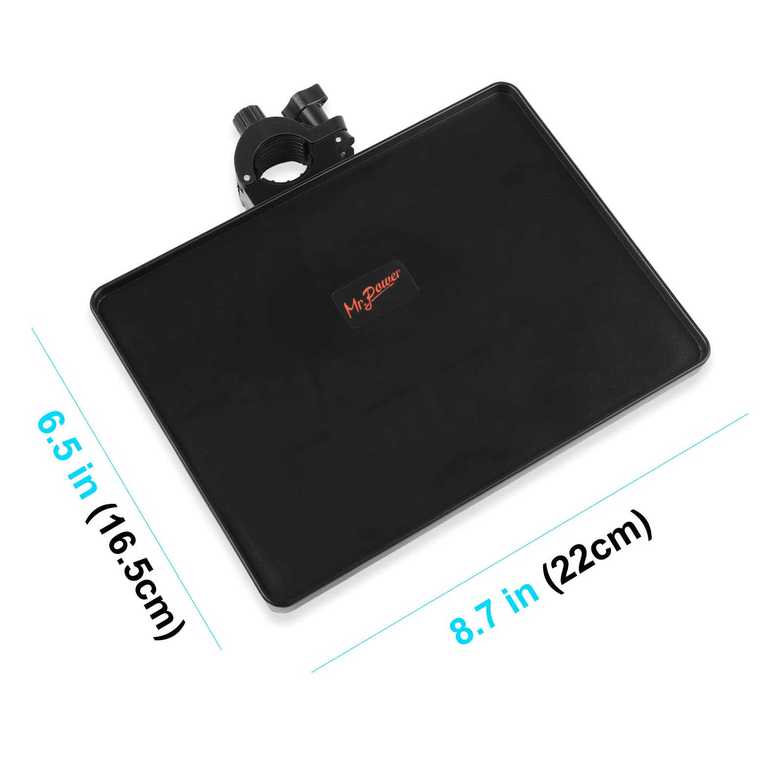 Mr.Power Microphone Stand Plastic Tray, Mic Stand Clamp On Rack Tray Holder Suitable For Most Mic Stands, For Stage, Live Stream
