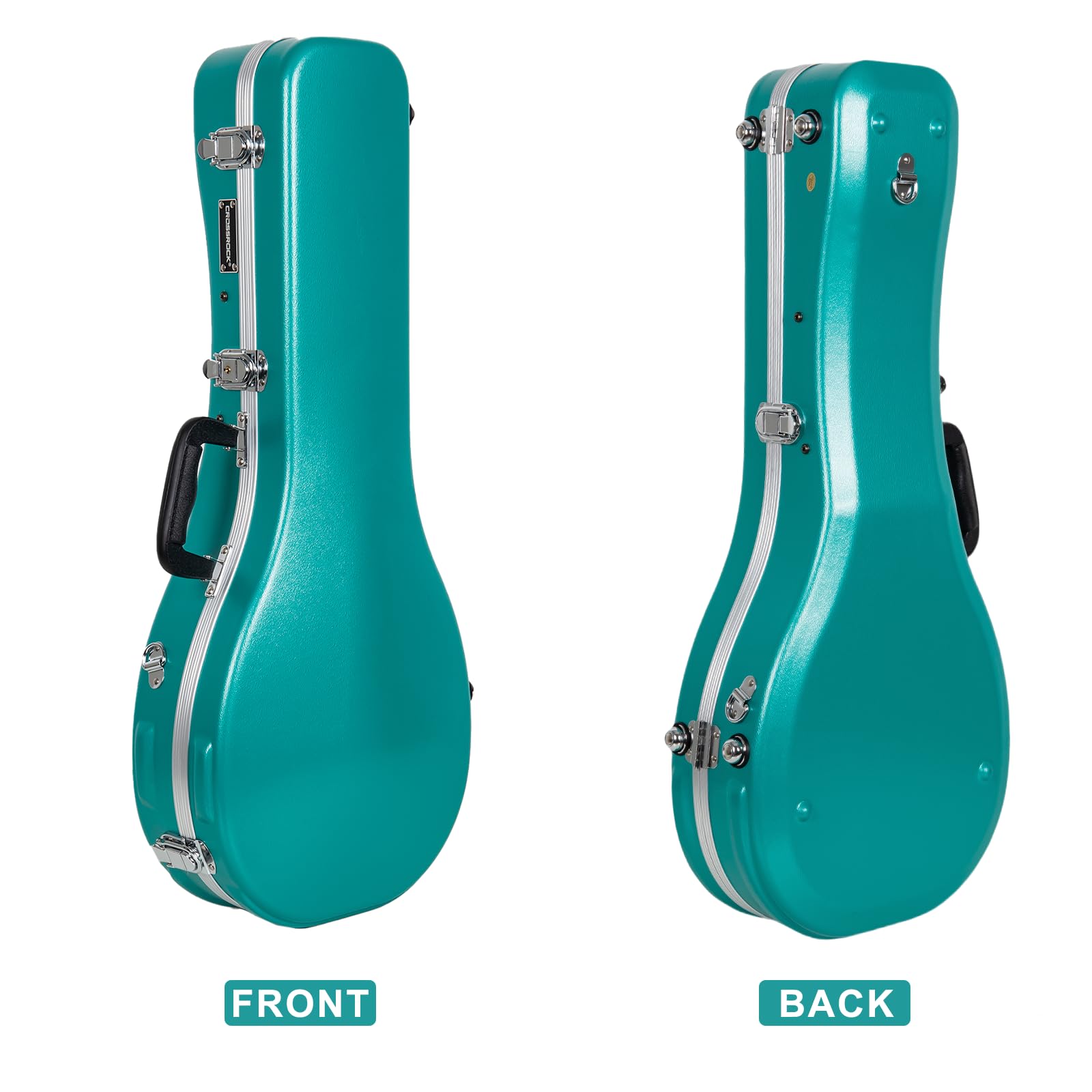 Crossrock A-Style Mandolin Case | Abs Molded Hardshell With Security Lock, Metal Feet, And Detachable Straps-Mint Blue (Cra862Ma