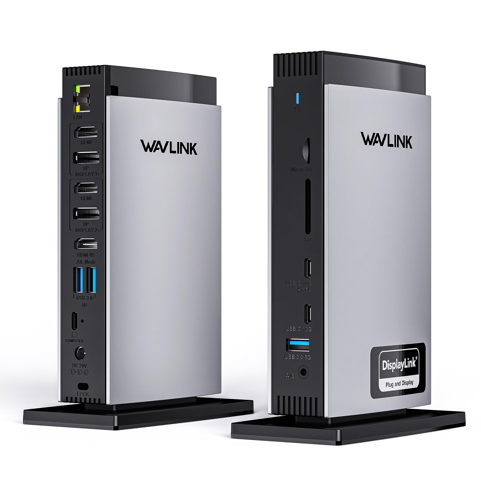 Wavlink Usb C Docking Station With 3 Hdmi, 15 In 1 Laptop Dock Triple Monitor 4K+Dual 2K, 100W Charging For M1 M2 M3 Mac And Windows, 5 Usb Ports, 2Dp, 1Gbps Ethernet Port, Audio/Mic, Sd/Tf