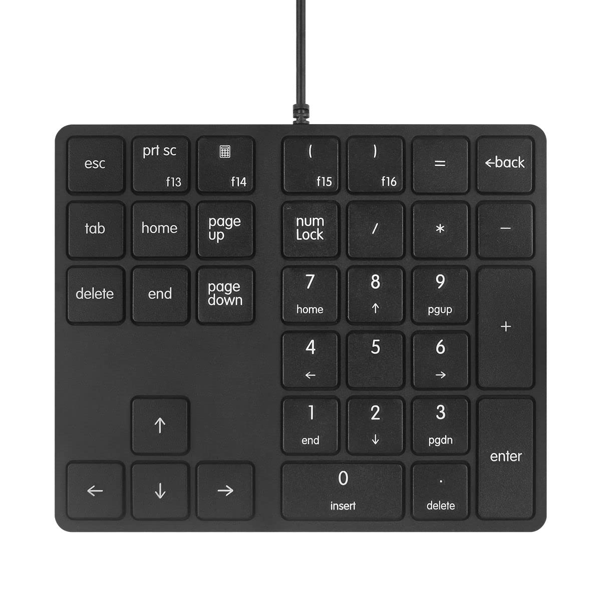 Qisan Numeric Keypad 34 Keys (30%) Mini Multifunctional Wired Number Keypad Black Magicforce | Number Pad For Laptop | Gaming Keypad For Pc | Laptop Accessories | Keypad For Computer Black Magicforce