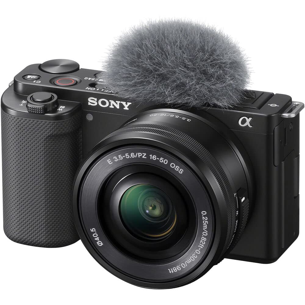 Sony Zv-E10 Mirrorless Camera With 16-50Mm Lens Black Ilczv-E10L/B, 64Gb Memory Card, Filter Kit, Corel Photo Software, Bag, Npf