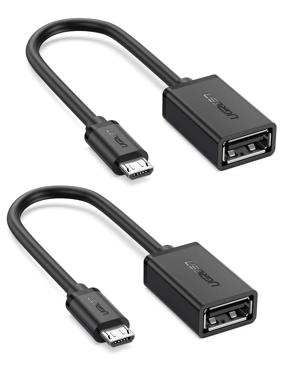 UGREEN 2 Pack On The Go Adapter Micro USB to USB OTG Cable for Samsung S7 S6 Edge S4 S3 LG G4 DJI Spark Mavic Remote Controller 