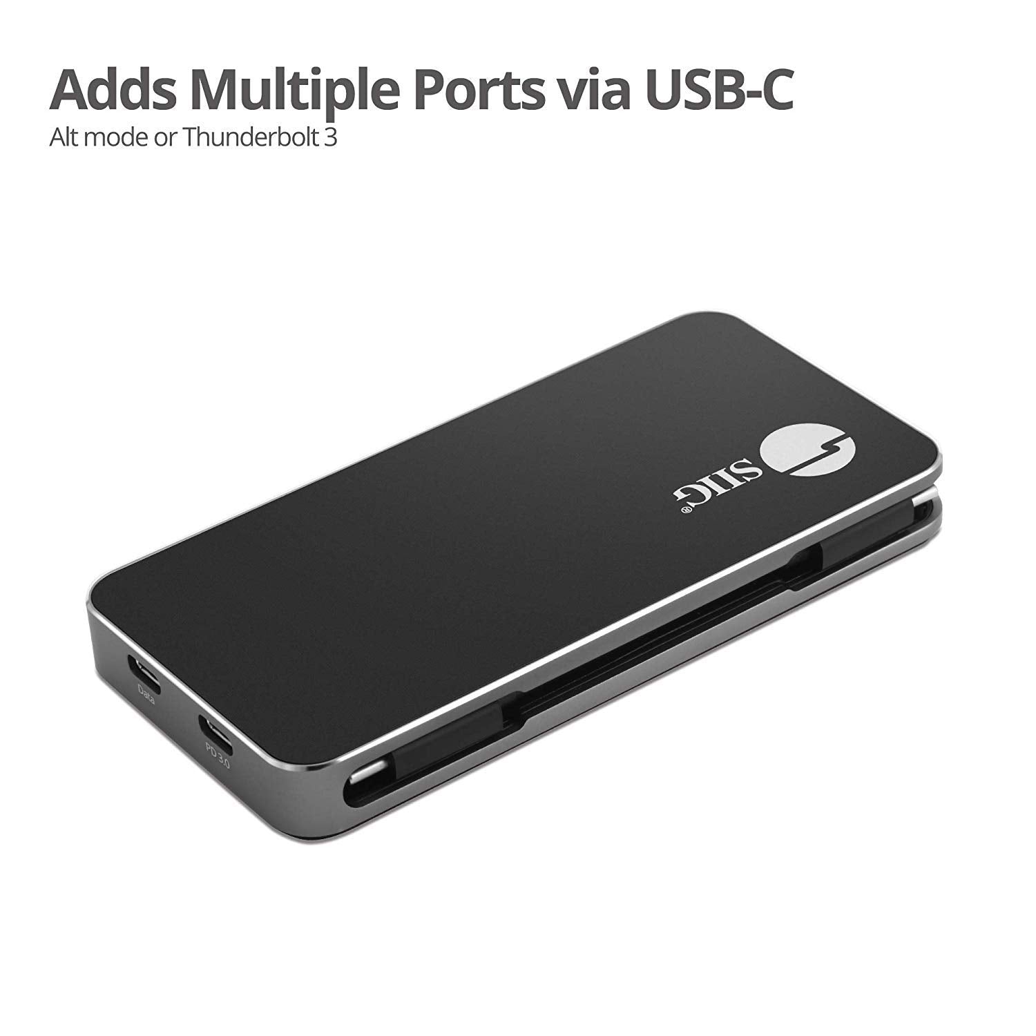 Siig 4K Usb-C Mst Laptop Docking Station Thunderbolt 3 Compatible With 100W Pd Supports Windows & Chromebooks, Mac M1/M2/M3 Pro/