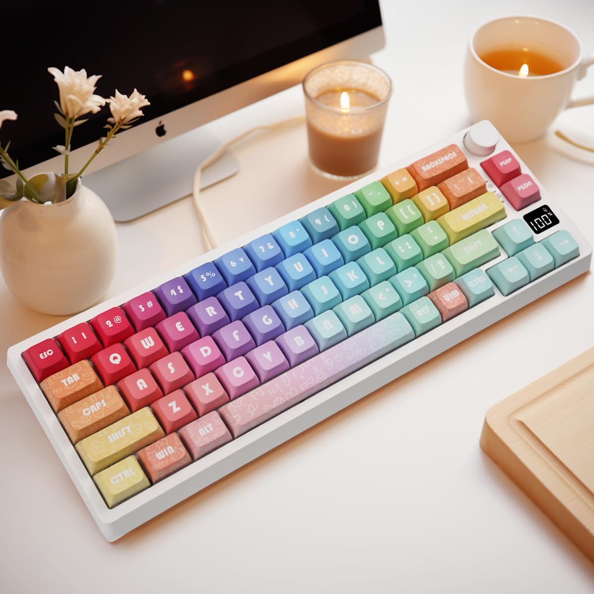 Ilycheegami Pbt Material Xda Keycap Dye Sublimation Universal Mechanical Keyboard Keycaps Compatible With Cherry Mx Switches,Gat