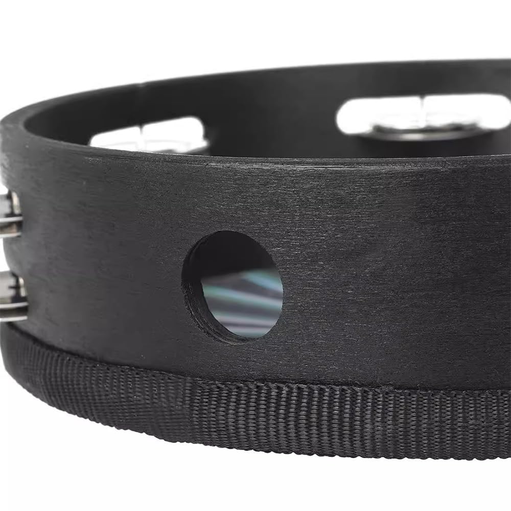 Radiant Tambourine 10 Inch Hand Held Tambourine Double Row Jingles Reflective Drum Percussion Musical Instrument For Adults Chur