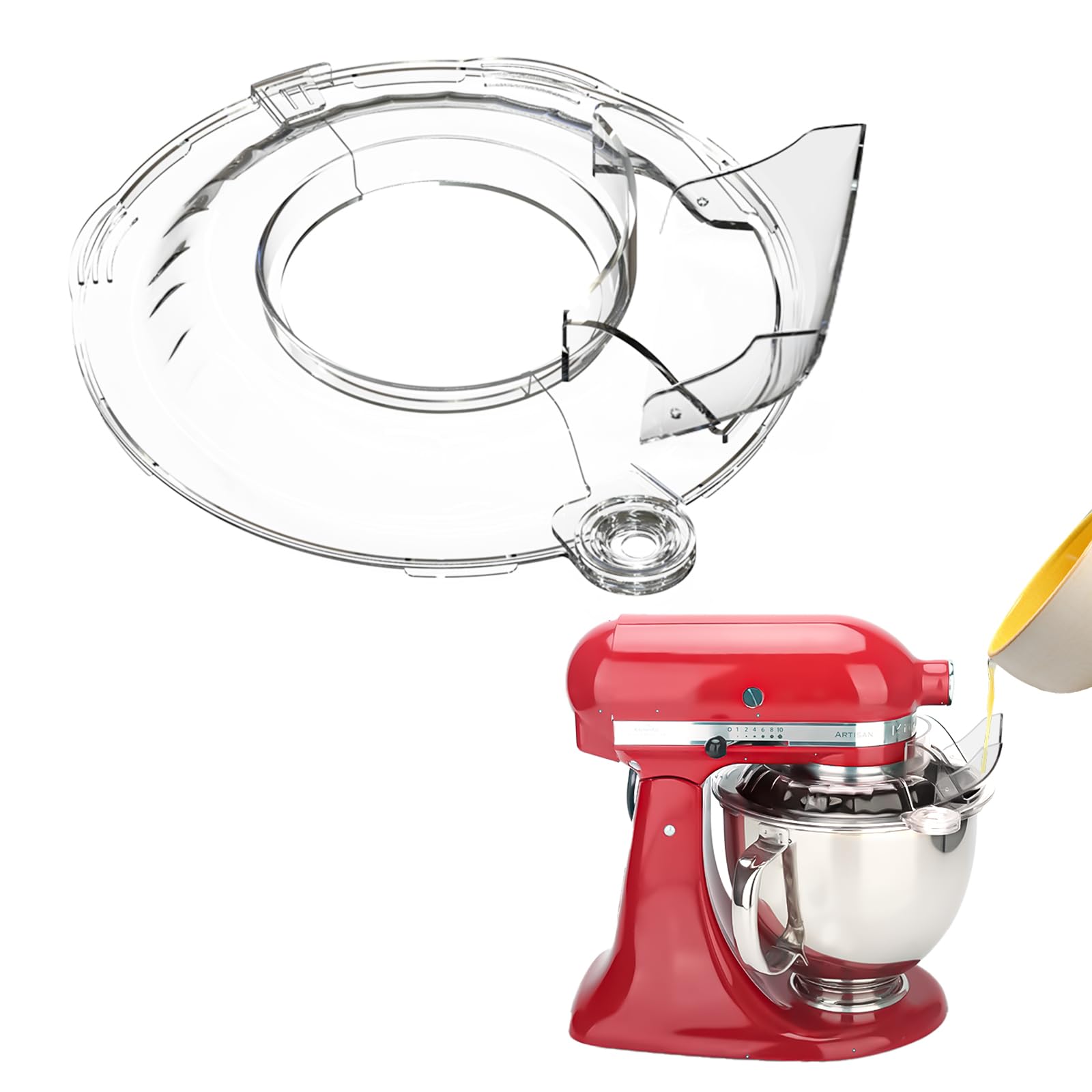 Pouring Shield For Kitchenaid Tilt Head 4.5 5 Qt (For Stainless Steel Bowls Only), For Kitchen Aid Accessories And Attachments,