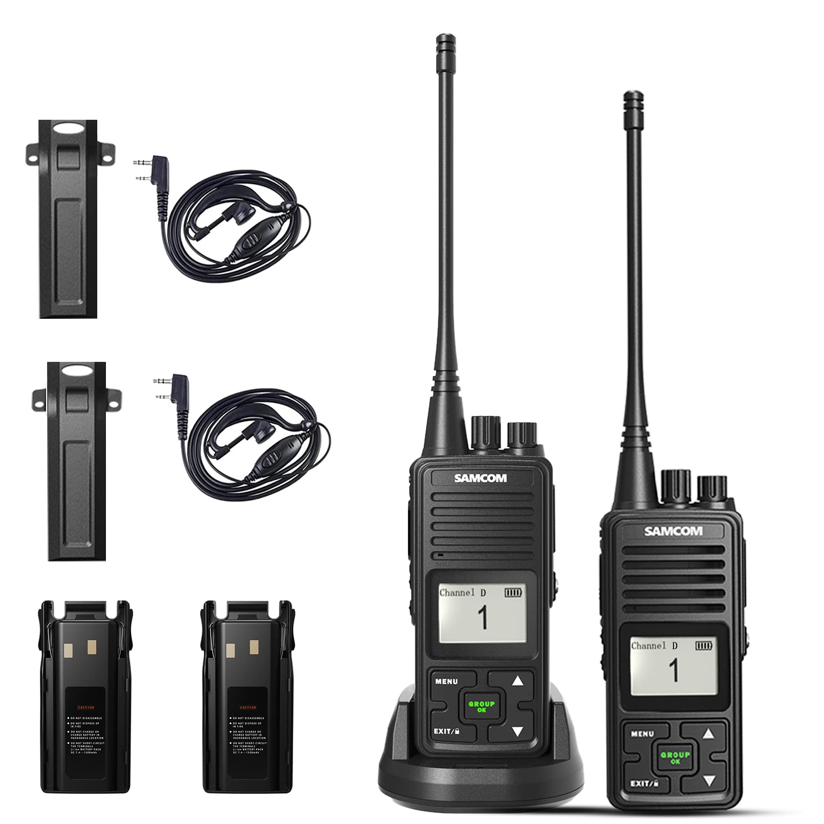 Read A Samcom Screen SAMCOM FPCN10A Walkie Talkies - Long Range Rechargeable UHF Radios, 2 ...