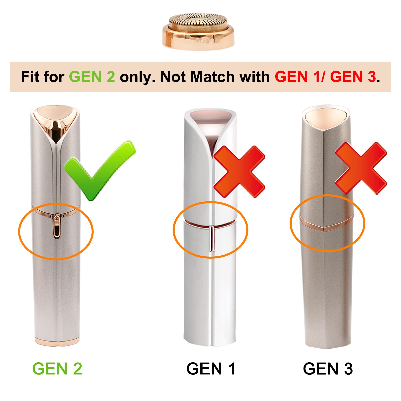 Women'S Facial Hair Remover Replacement Heads For Finishing Touch Flawless Generation 2 Double Halo Hair Removal Tool For Face,1