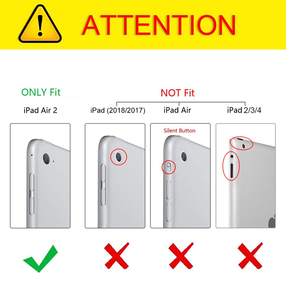 Bentoben For Ipad Air 2 Case, Ipad Air 2Nd Generation Case, 3 In 1 Heavy Duty Shockproof Kickstand Protective Kids Girls Women B