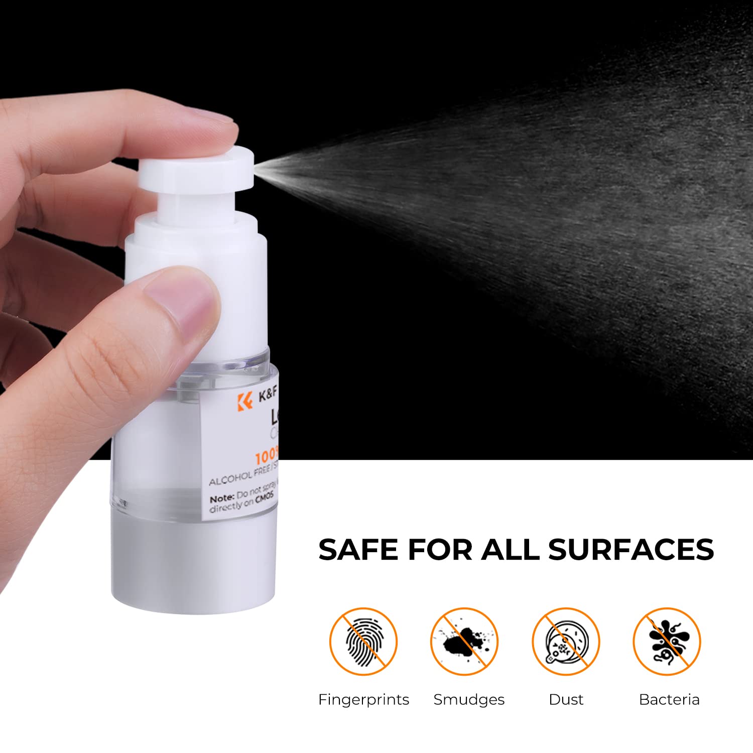K&F Concept 9 In 1 Camera Lens Cleaning Kit For Dslr Camera Lens Filter Cell Phones With Air Blowing, Vacuum Cleaning Cloth*6, 1