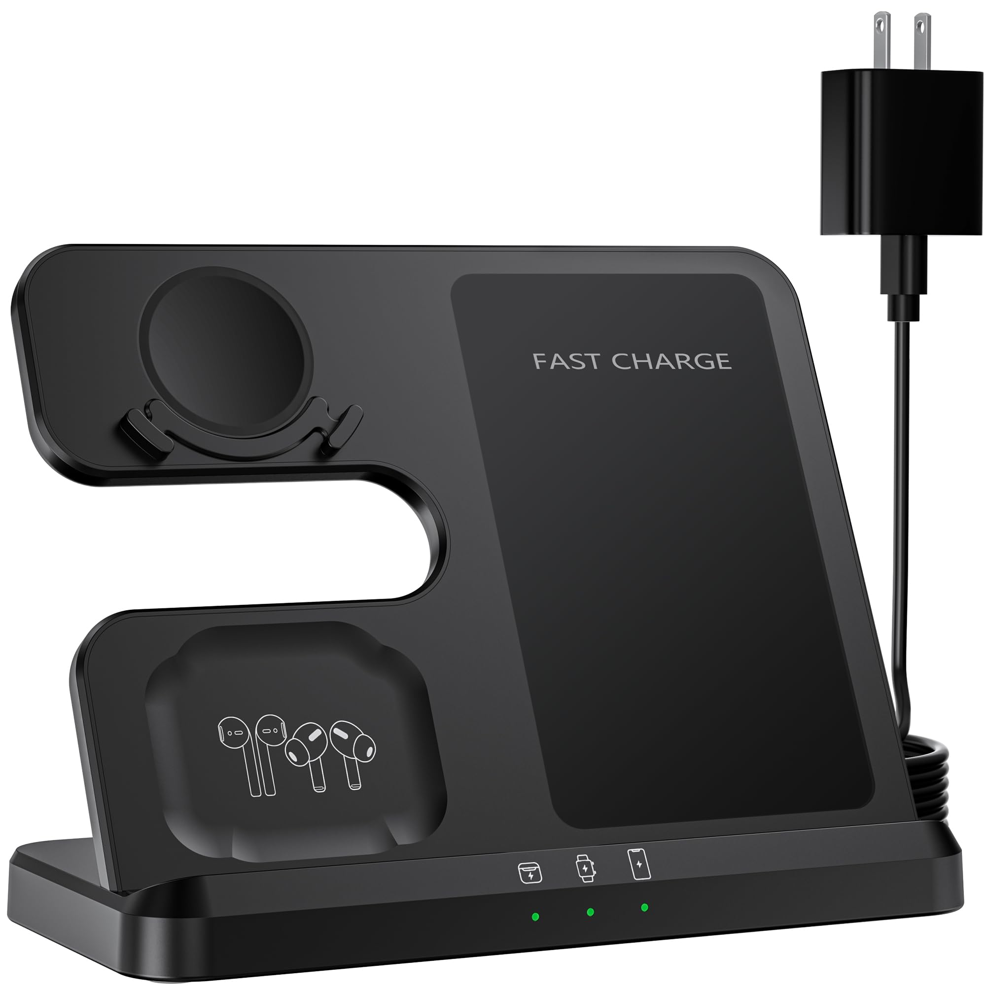 Wireless Charger for Samsung, 3 in 1 Charging Station for Samsung Galaxy S25/S24/S23/Z Fold 6/Flip 6/Buds, Watch 7/6/5/4/3, Suit