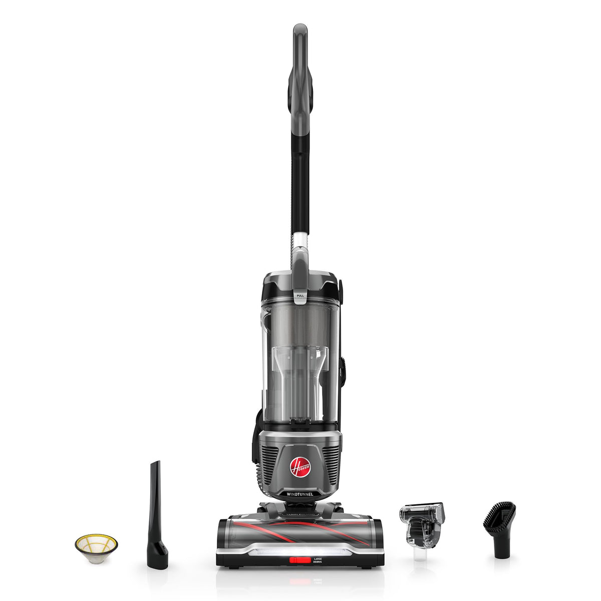 Hoover Windtunnel Tangle Guard Bagless Upright Vacuum Cleaner Machine, For Carpet And Hard Floor, Strong Suction With Anti-Hair 