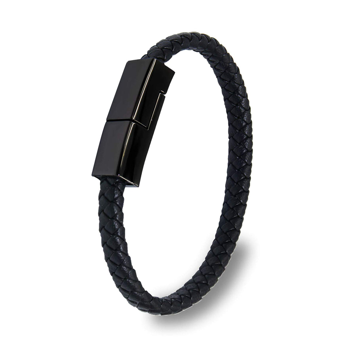 Seanado Leather Bracelet Usb Charging Cable Braided Wrist Band Cords Usb Portable Travel Charger For Iphone 11 Xs Max Android Sa