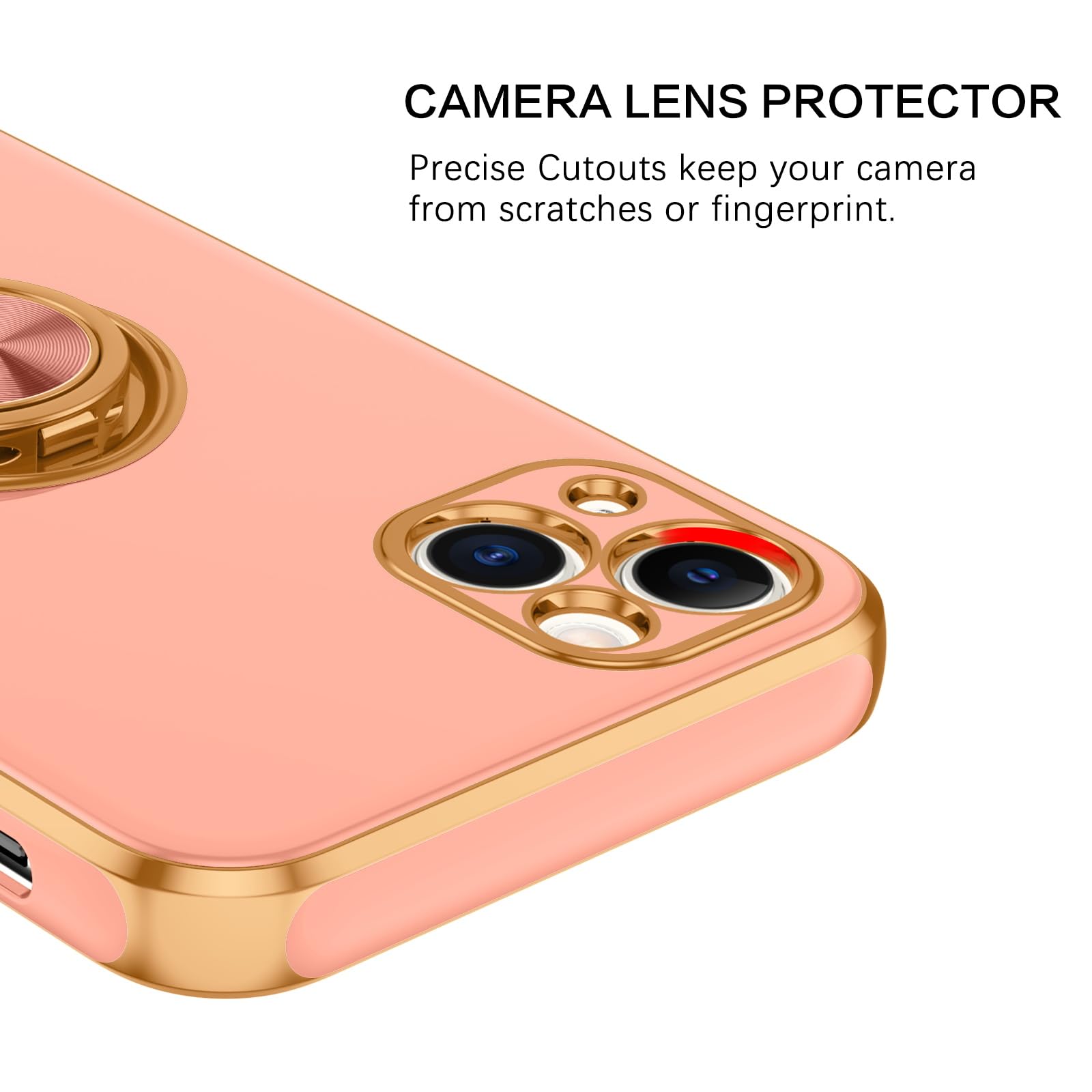 Bentoben For Iphone 13 Case, Phone Case Iphone 13, Slim Fit 360 Ring Holder Shockproof Kickstand Magnetic Car Mount Supported Pr