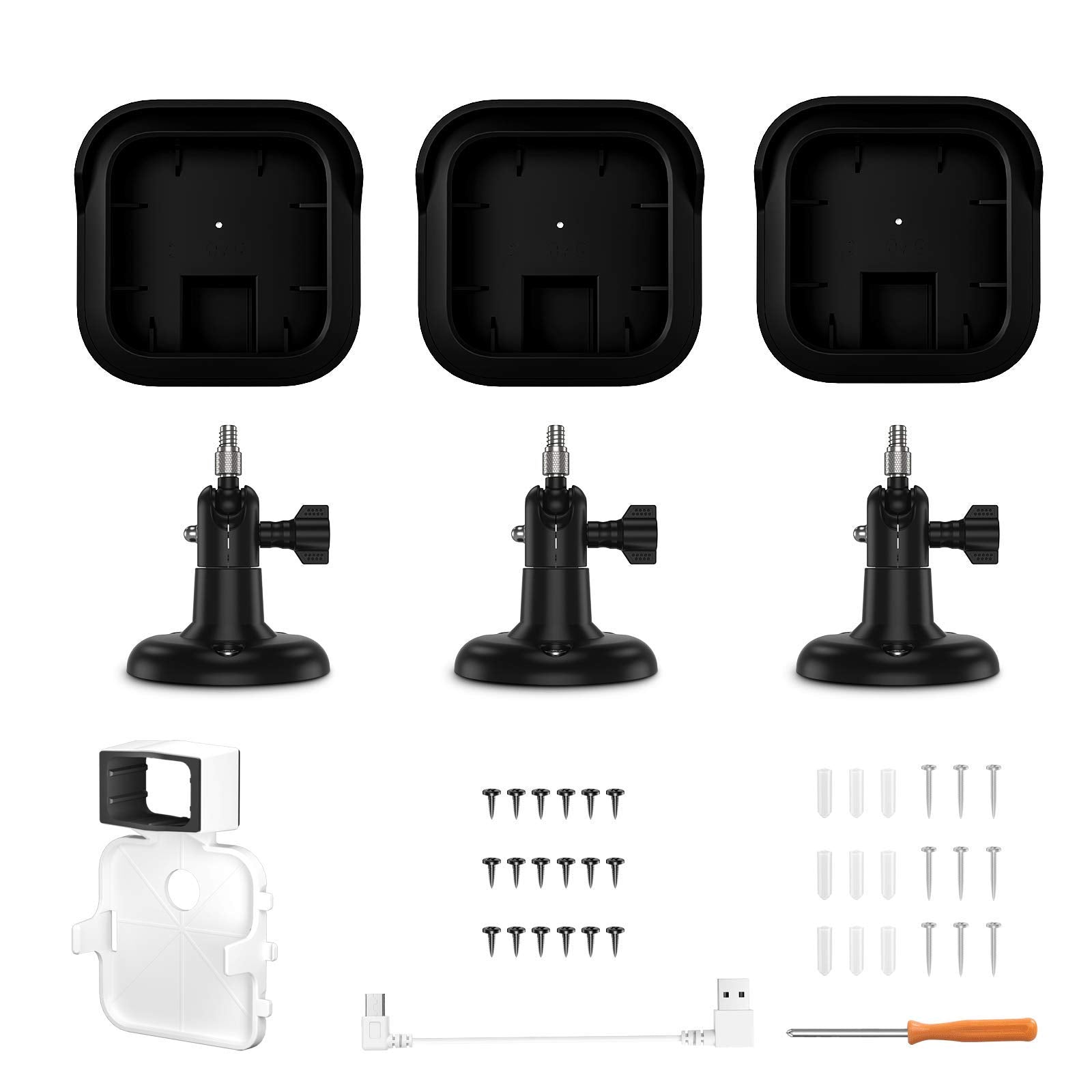 Blink Outdoor Camera Mount, Weatherproof Protective Cover And 360 Degree Adjustable Wall Mount With Blink Sync Module 2 Outlet M