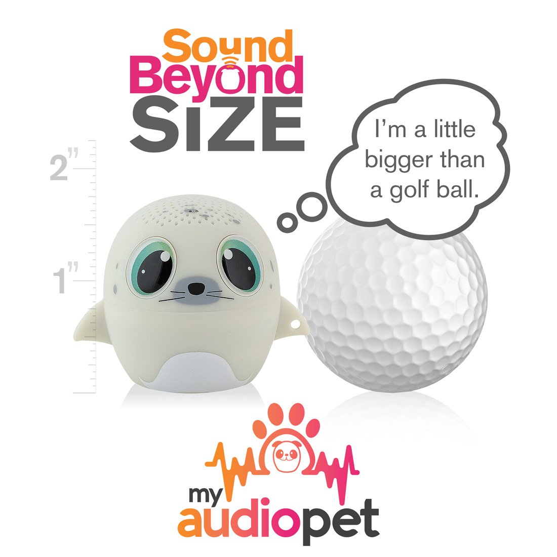 My Audio Pet Mini Bluetooth Animal Wireless Speaker For Kids Of All Ages   True Wireless Stereo   Pair With Another Tws Pet For Powerful Rich Room Filling Sound (Sealebration)