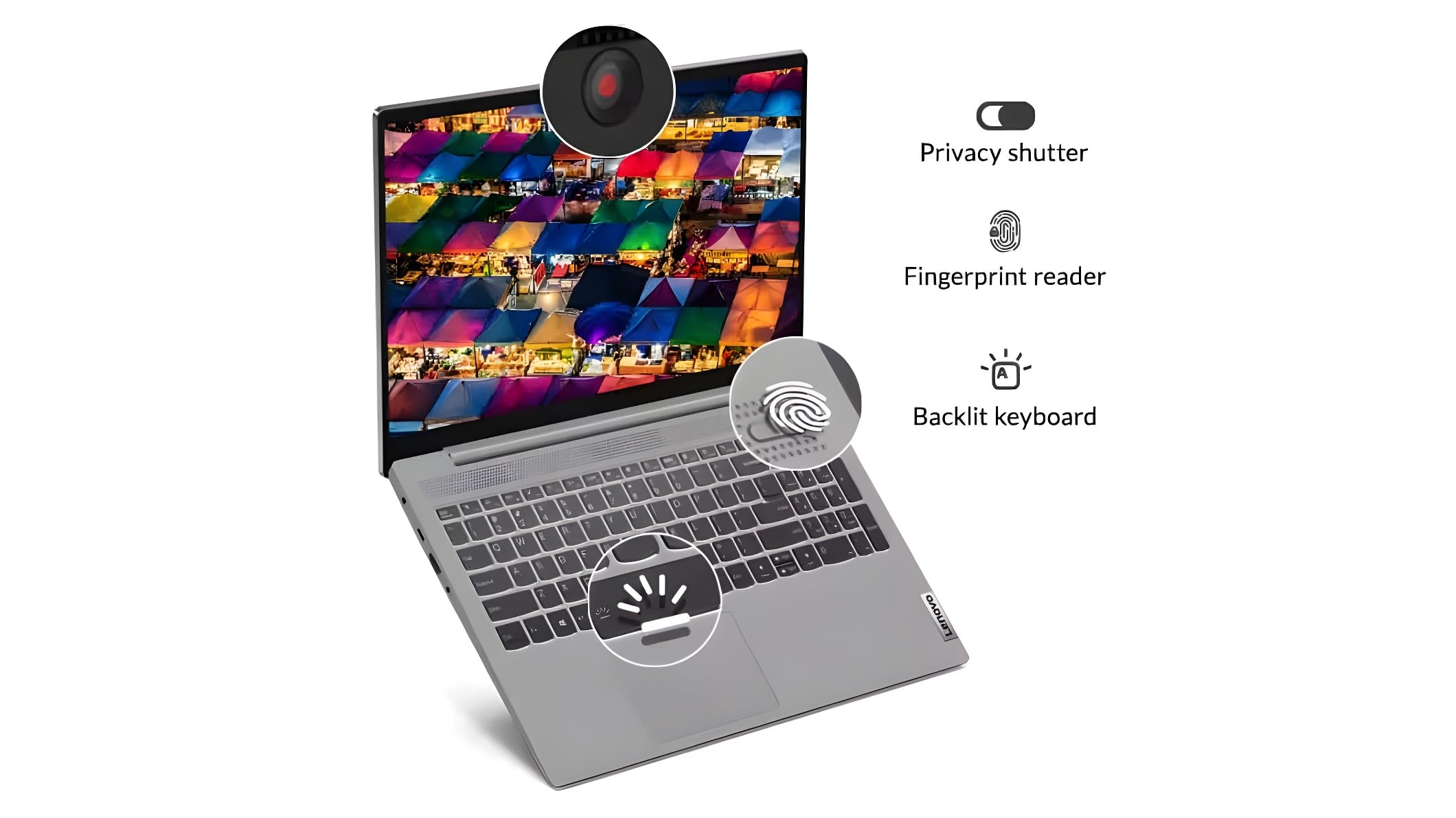 Lenovo Flex 5 Laptop, 14.0'' Fhd Touch Display, Amd Ryzen 7 5700U, Amd Radeon Graphics, Backlit Keyboard, Fingerprint Reader, Lo