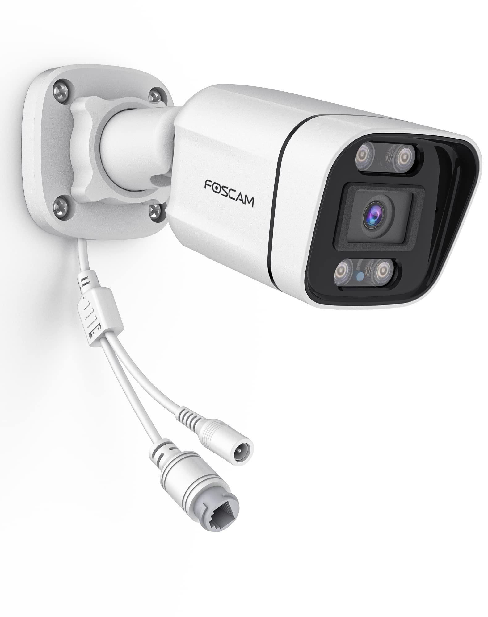 Foscam 3K 5Mp Outdoor Security Ip Poe Camera, V5Ep Home Security Surveillance Camera With Ai Detect Human/Vehicle,66Ft Color Night Vision,2 Way Audio,Motion Alert,Spotlight & Siren Alarm,120� Fov,Ip66