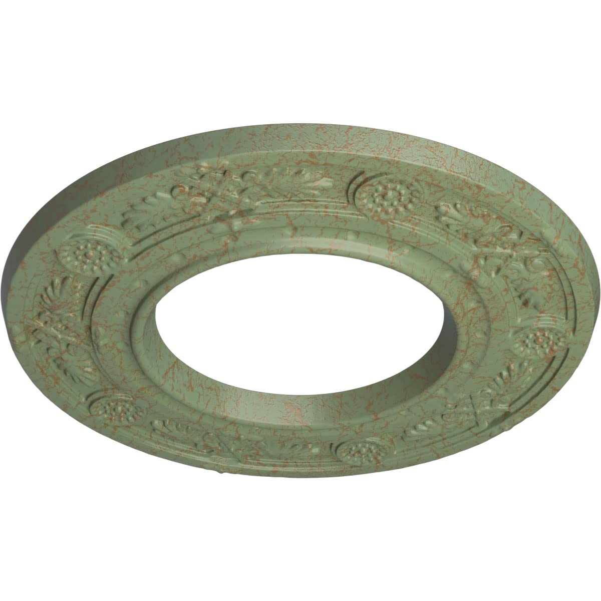 Ekena Millwork Cm08Dncbc Daniela Ceiling Medallion, 8''Od X 3 7/8''Id X 1/2''P, Hand Painted Cloud Burst Crackle