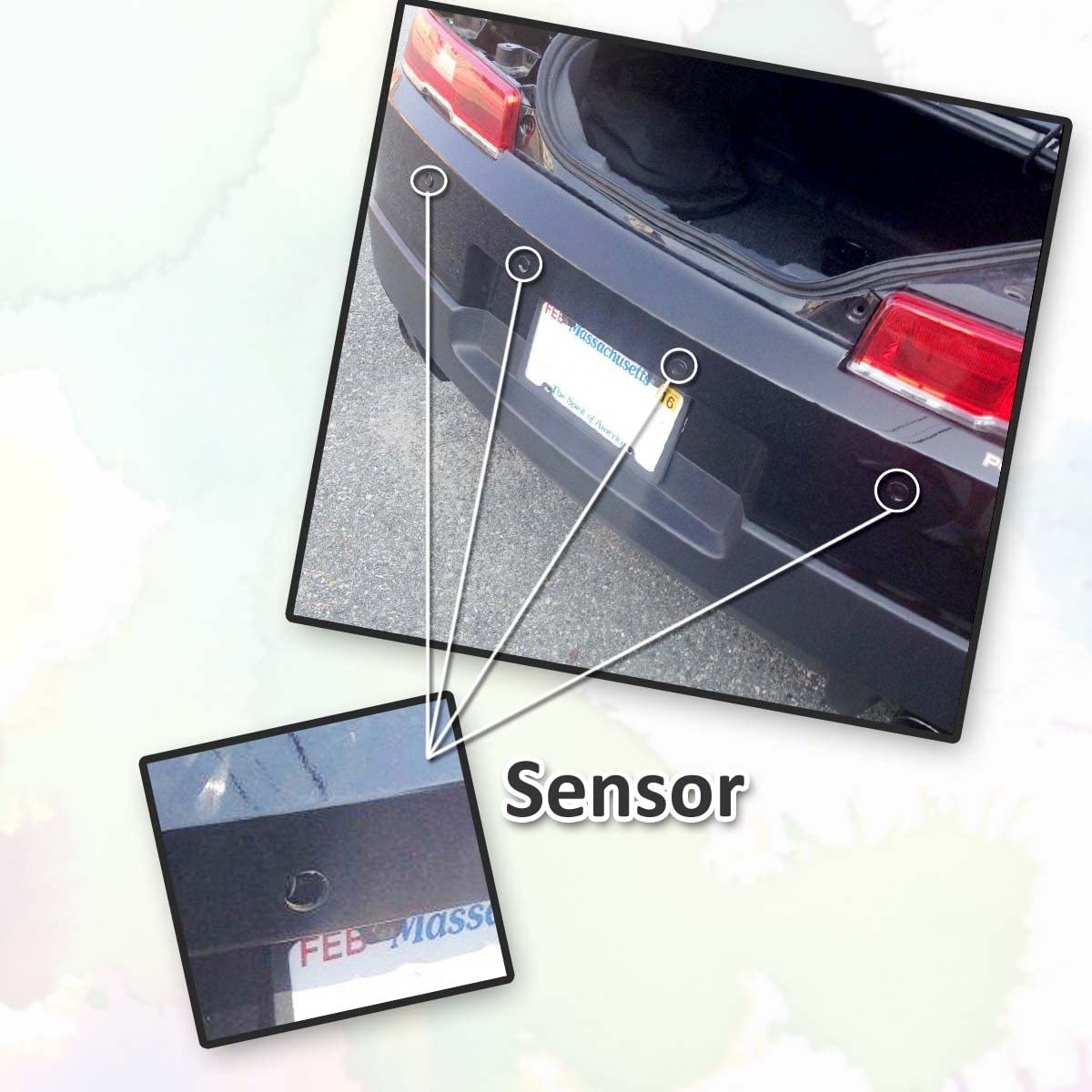 Parking Sensors Led Display Car Reverse Backup Radar System (2 Pack)
