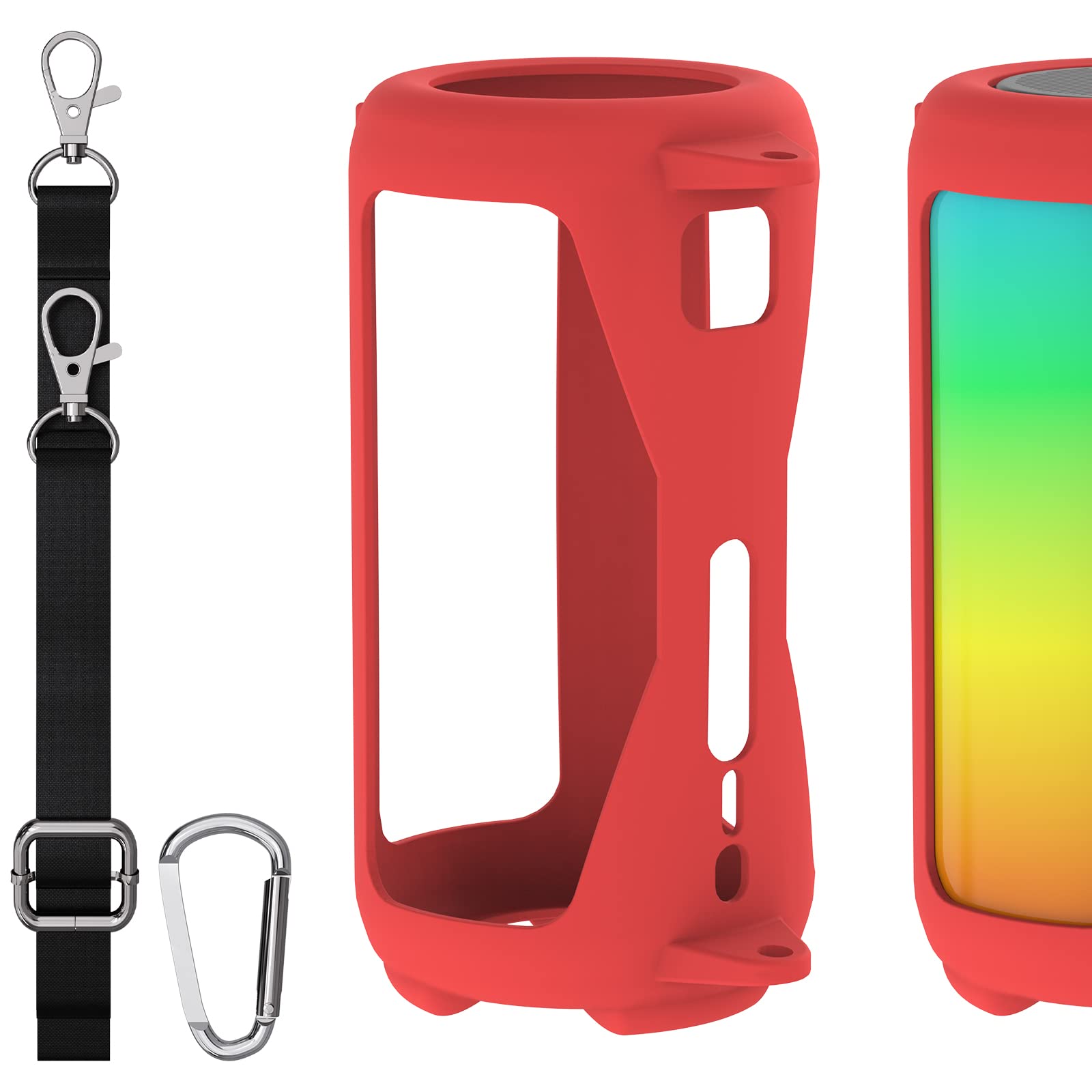 Geekria Silicone Speaker Case Cover Compatible With Jbl Pulse 5, Protective Soft Skin, Replacement Bluetooth Speakers Travel Car