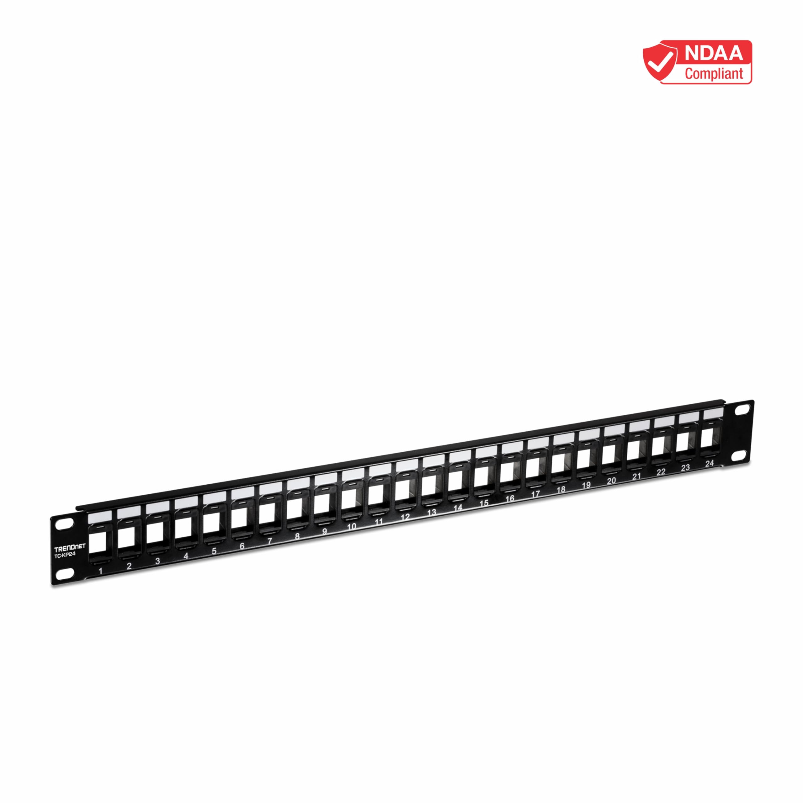Trendnet 24 Port Blank Keystone 1U Patch Panel, Tc Kp24, 1U 19'' Metal Rackmount Housing, Recommended W/ Tc K25C6 & Tc K50C6 Cat