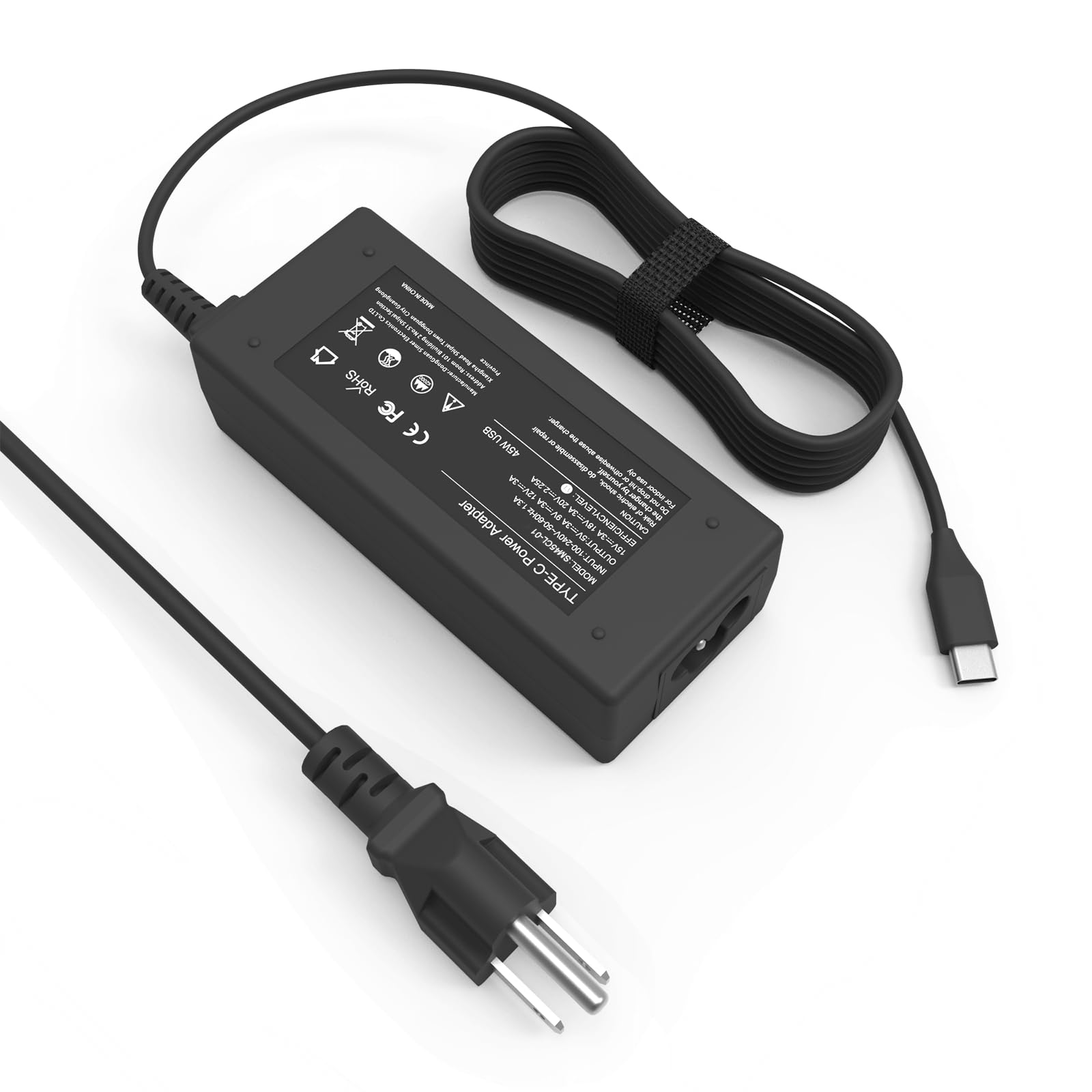 USB C Chrome Laptop Charger 45W for Lenovo Chromebook C330 100e 300e 500e S330 C340-11 C340 S340 Power Cord for Lenovo Chromeboo