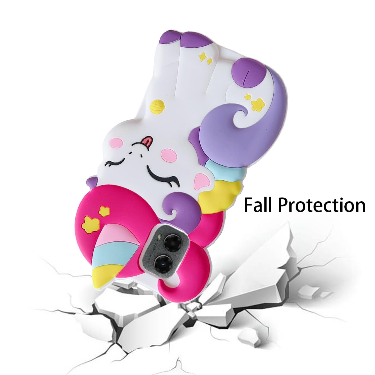 Wifantien 3D Cute Unicorn Soft Case For Moto G Stylus 5G 2024,Cartoon Kawaii Fashion Character Unicorn Horse Kids Girls Women So