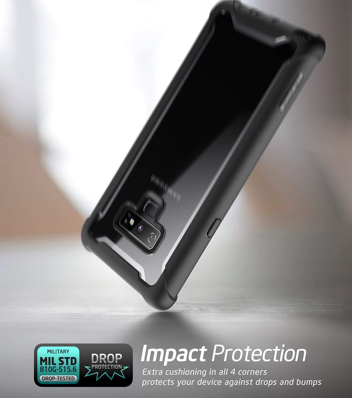 I Blason Ares Designed For Galaxy Note 9 Case, Full Body Rugged Clear Bumper Case With Built In Screen Protector For Galaxy Note