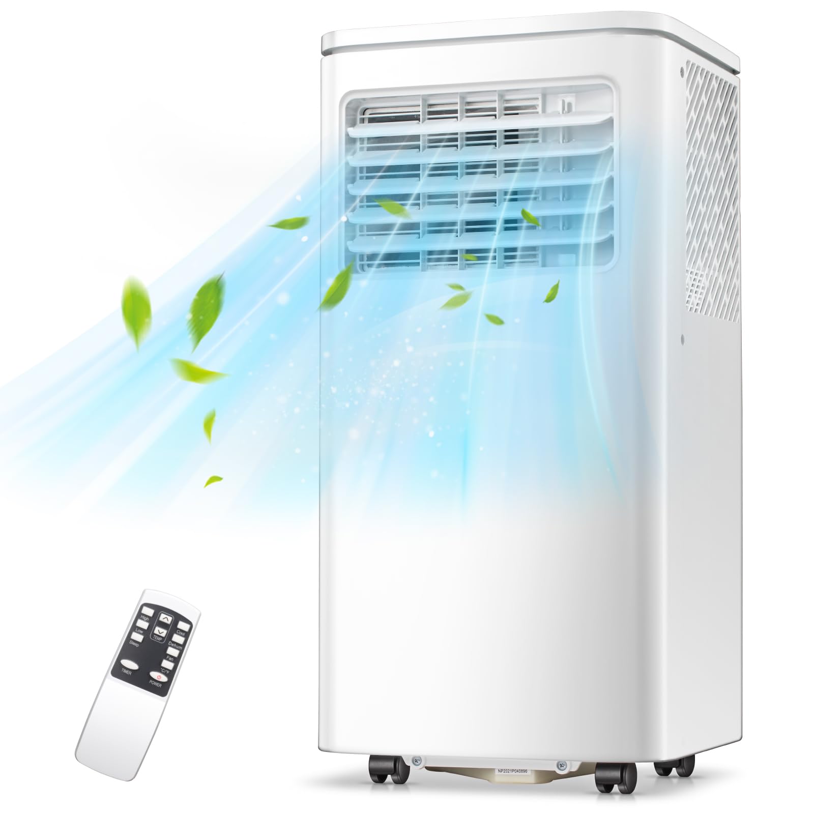 Portable Air Conditioners, 8000 BTU with Remote Control, 4 in 1 Free Standing Cooling AC with Fan & Dehumidifier & Cools, 24H Ti