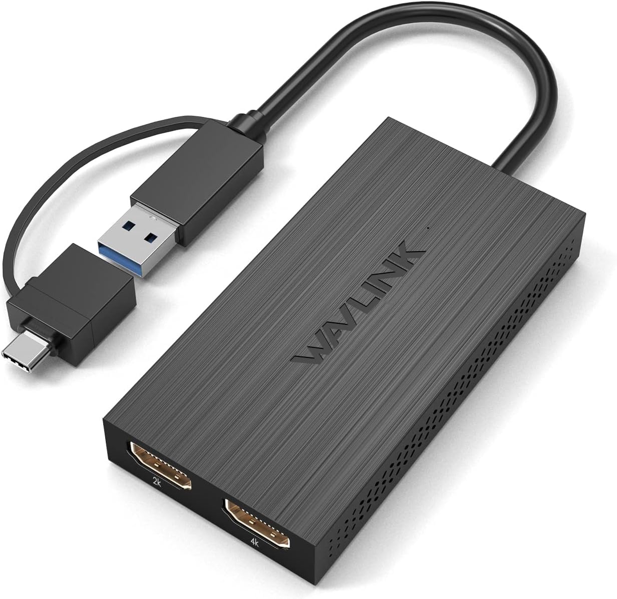 Wavlink Usb 3.0 Or Usb C To Hdmi Adapter For Dual Monitors, Universal Video Graphics Adapter For Mac And Windows, Thunderbolt 3/4, Usb 3.0 Or Usb C, 1080P@60Hz