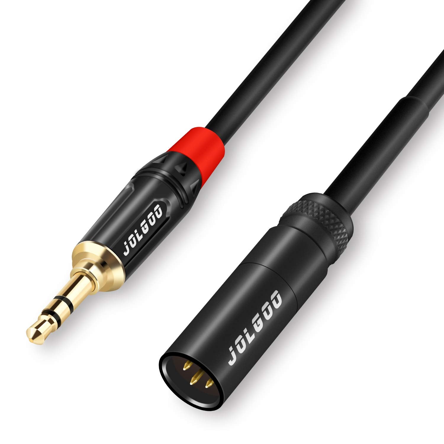 Jolgoo Mini Xlr Male To 3.5Mm Stereo Audio Plug Cable, 3 Pin Mini Xlr Male To 1/8'' Trs Plug Cable, For Bmpcc 4K Camera Video As