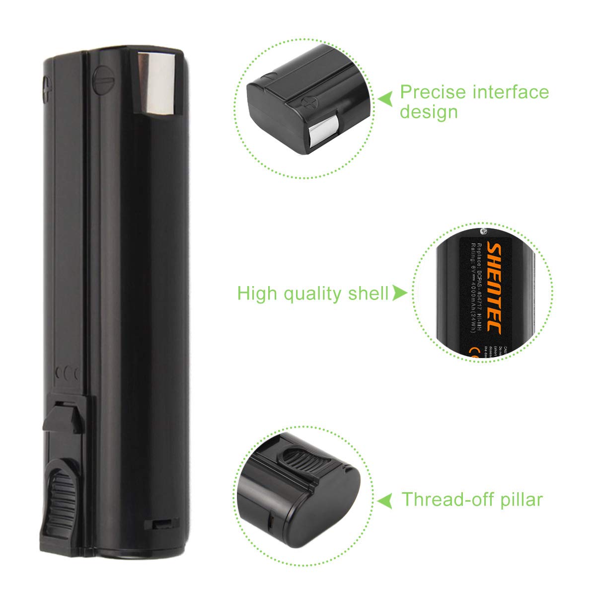 Shentec 2 Pack 4000Mah 6V Battery Compatible With Paslode 404717 B20544E Bcpas 404717 404400 900400 900420 900600 901000 902000