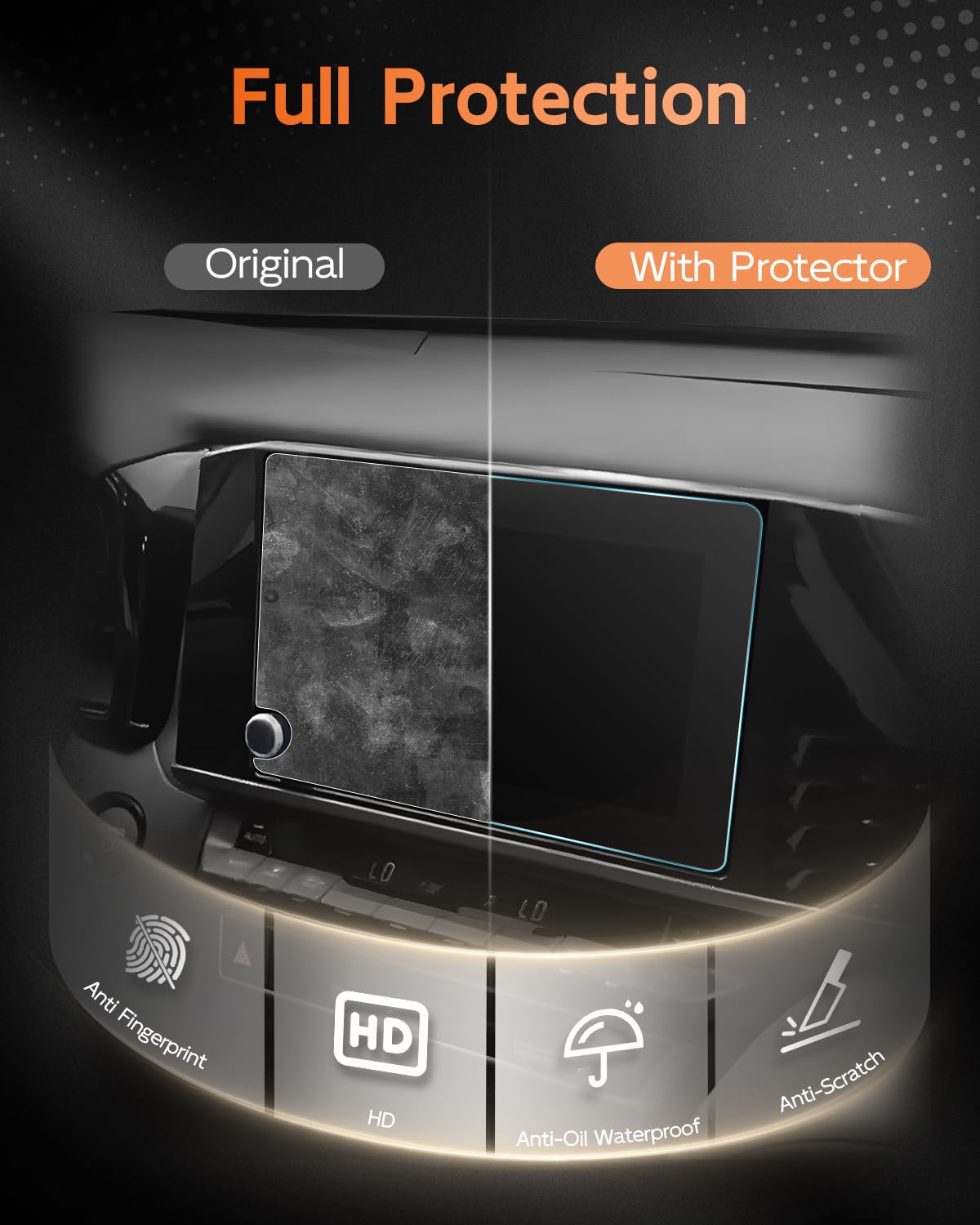 Cdefg (2Pcs 2025 Camry Anti Reflection Screen Protector For 2025 Toyota Camry Accessories 8' Touchscreen Cover For 2025 Camry Le/Se, Ultra Clear Anti Glare 2Pcs