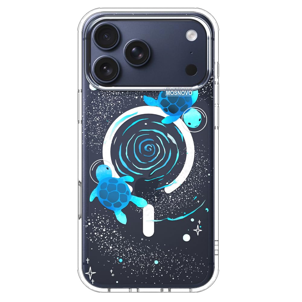 MOSNOVO for iPhone 17 Pro Max Case | Compatible with Magsafe | Military Grade 6.6ft Drop Tested | Camera Control | Clear with Sp