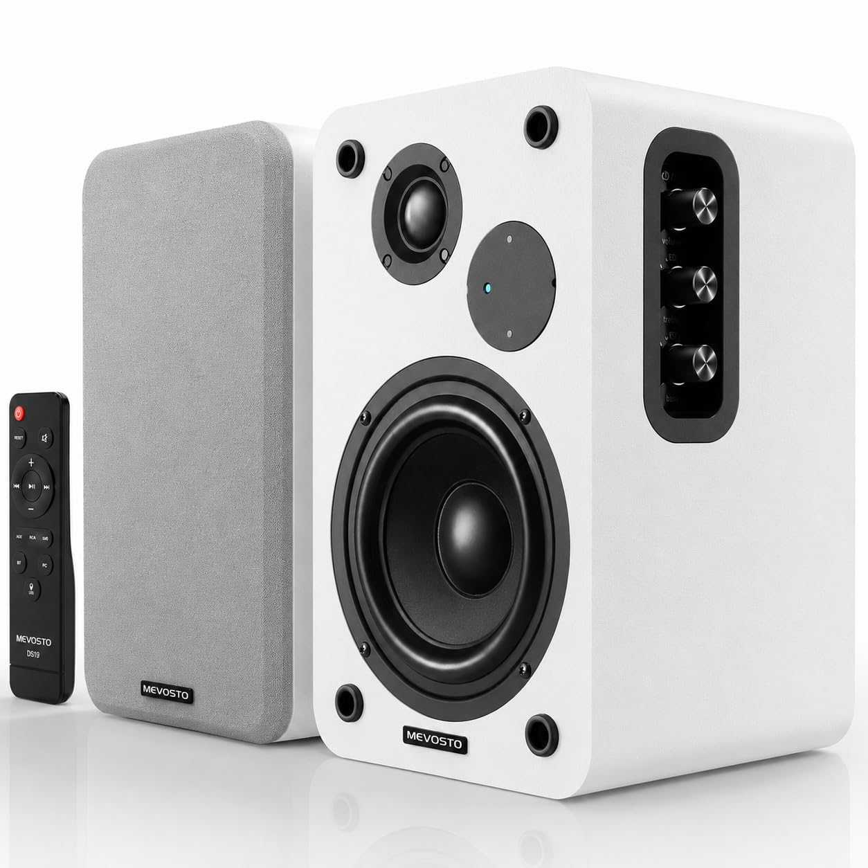 Active Bookshelf Speakers 36W RMS - BT 5.4 Wireless Speaker with 5 Inch Woofer, Silk Dome Tweeter PC Speakers - USB Digital Audi
